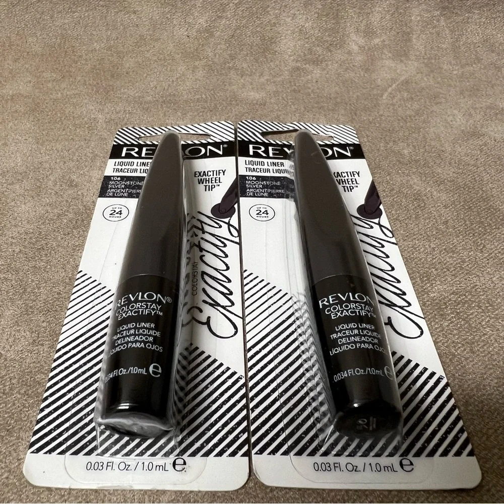 Lot of (2) Revlon Colorstay Exactify Liquid Liner, Moonstone Silver